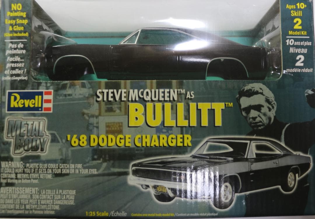 レベル製　映画『ブリット』　劇中車ダッジ・チャレンジャー　ダイキャスト組立キット