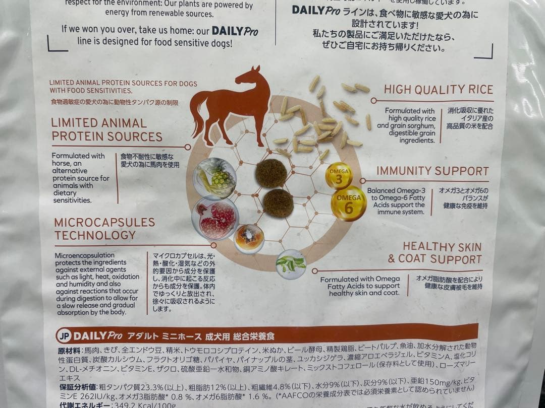 フォルツァ10 アダルト　ミニ　ホース　3.6kg馬肉　アレルギー　おなか　皮膚