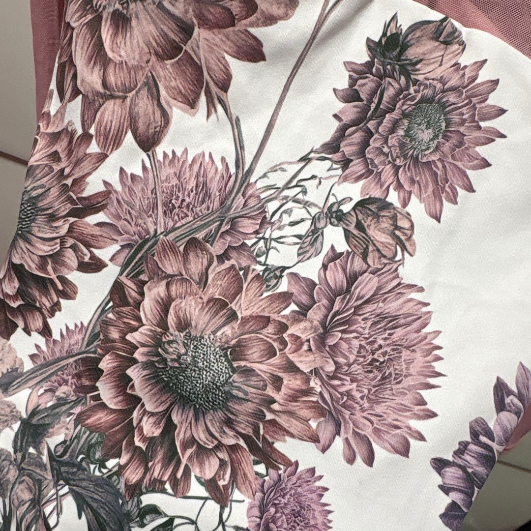 stina 花柄 長袖レオタード