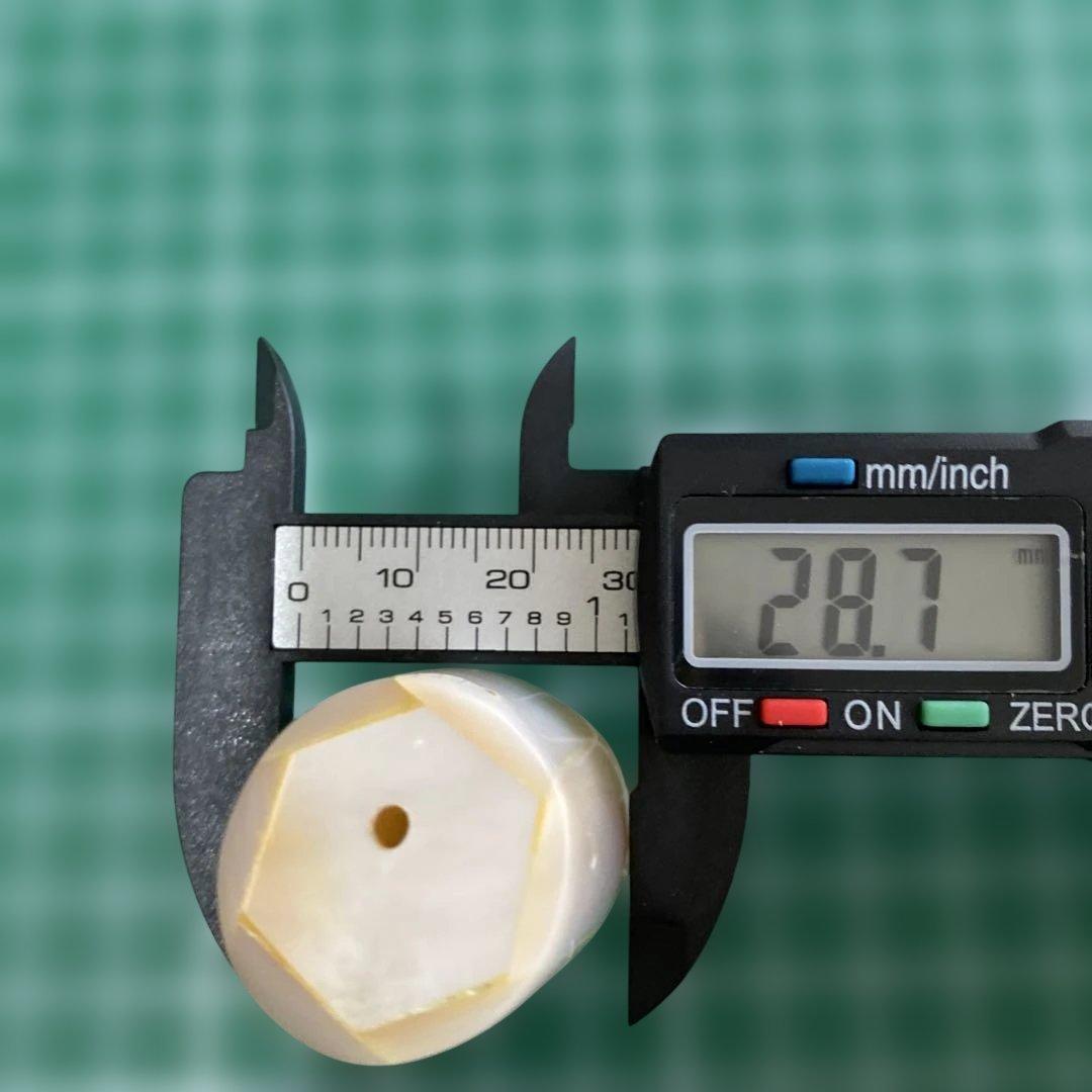 白蝶貝トローリングヘッド　6面張り合わせビス留め