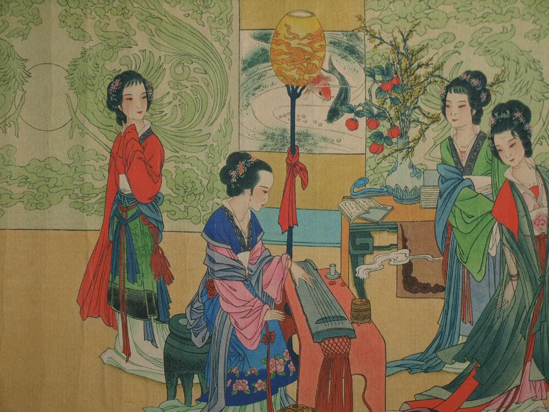 骨董市仕入れ明時代の掛軸　激安骨董品　肉筆博物館保管品 BD357A11-6