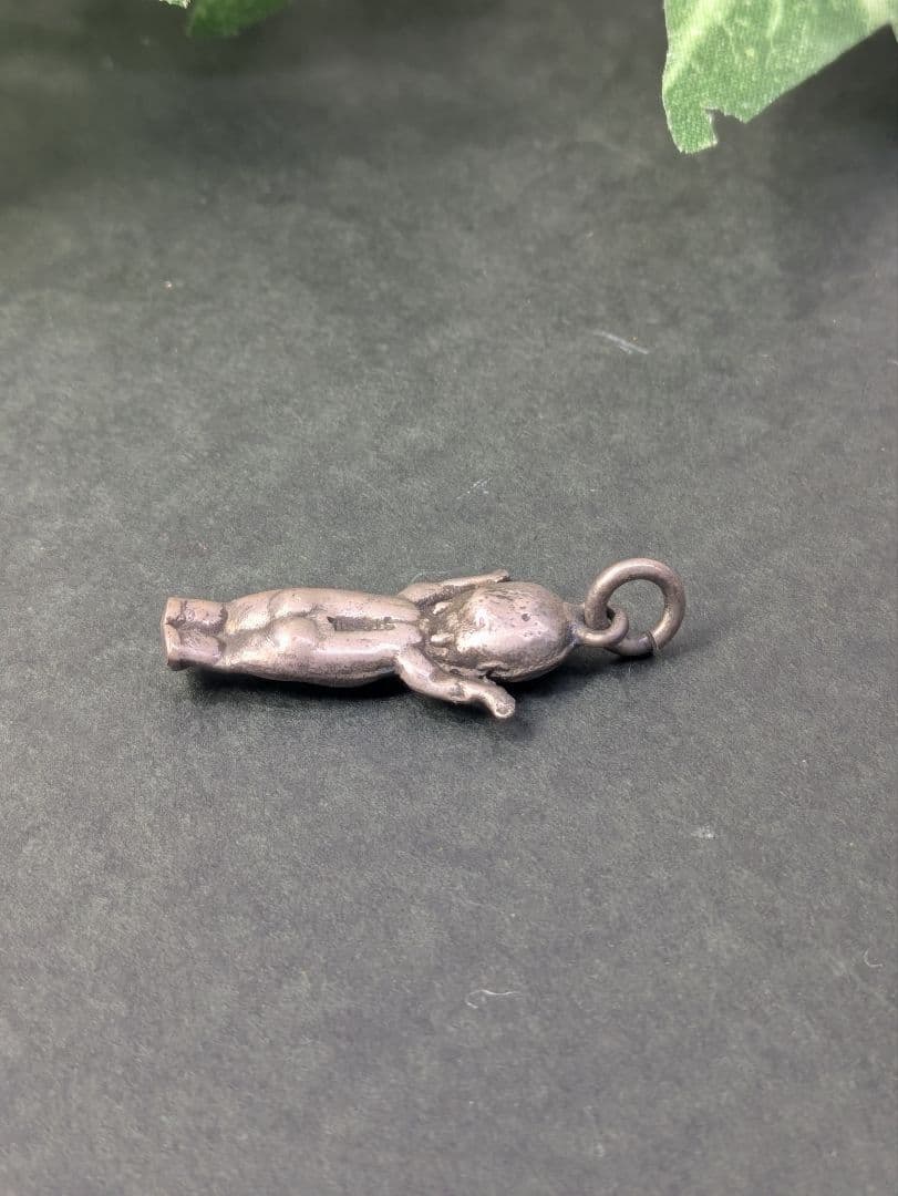 英国 純銀 アンティーク スターリングシルバー キューピー ペンダントトップ