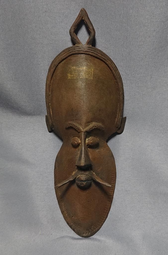 （primitive art）コートジボワール　バウレ族 古銅 男子マスク
