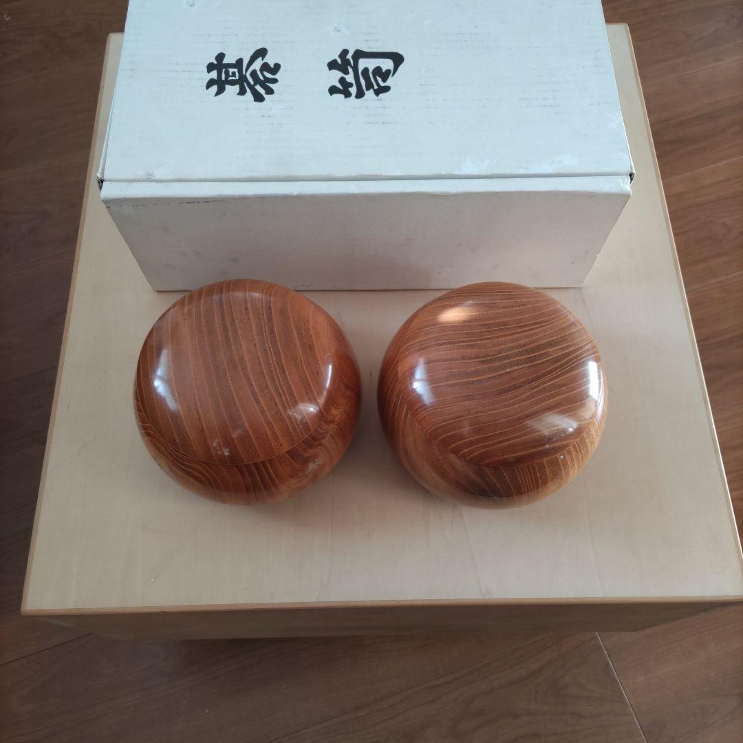 囲碁セット 　天然木製碁盤と那智黒、蛤の碁石