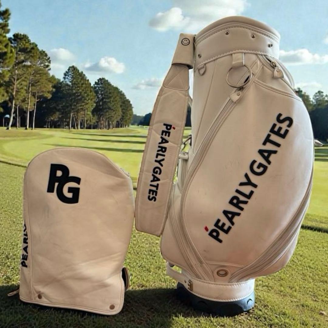 現行モデル　パーリーゲイツ　キャディバッグ　9.5型　白　ホワイト　正規品