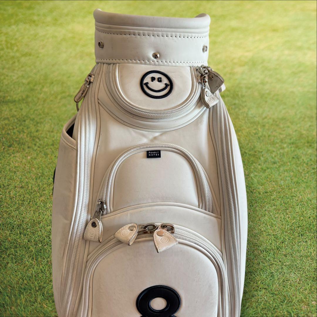 現行モデル　パーリーゲイツ　キャディバッグ　9.5型　白　ホワイト　正規品