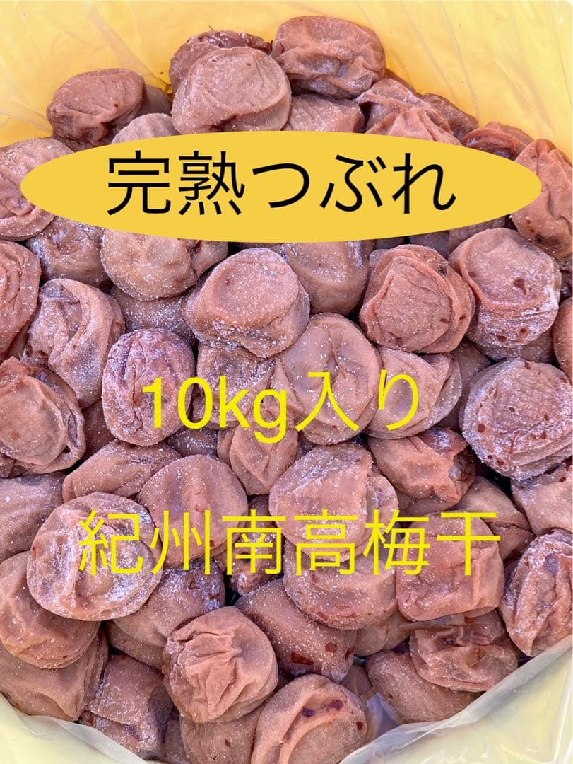 つぶれちゃった白干梅干　無添加　無選別　10kg入り