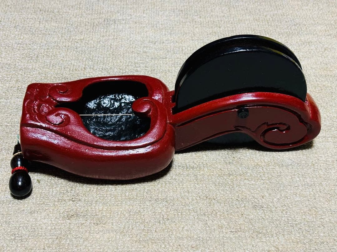 アンティーク墨壺　海老虹梁　猪目　工芸品　墨壷　すみつぼ　墨坪　墨つぼ　墨斗