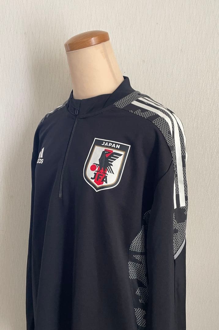 adidas アディダス 日本代表 黒 ジップ付きジャージ ウェア Oサイズ