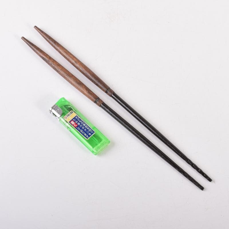 茶道具　金工師　木村清斎作　桑柄火箸　炉用火箸　共箱　C　7149