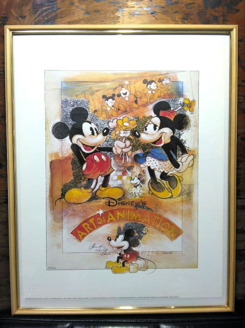 ディズニー　正規品　オランダ製　特殊加工　ポスター　ミッキー　ミニー　９０年代