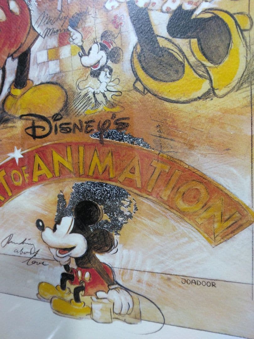ディズニー　正規品　オランダ製　特殊加工　ポスター　ミッキー　ミニー　９０年代