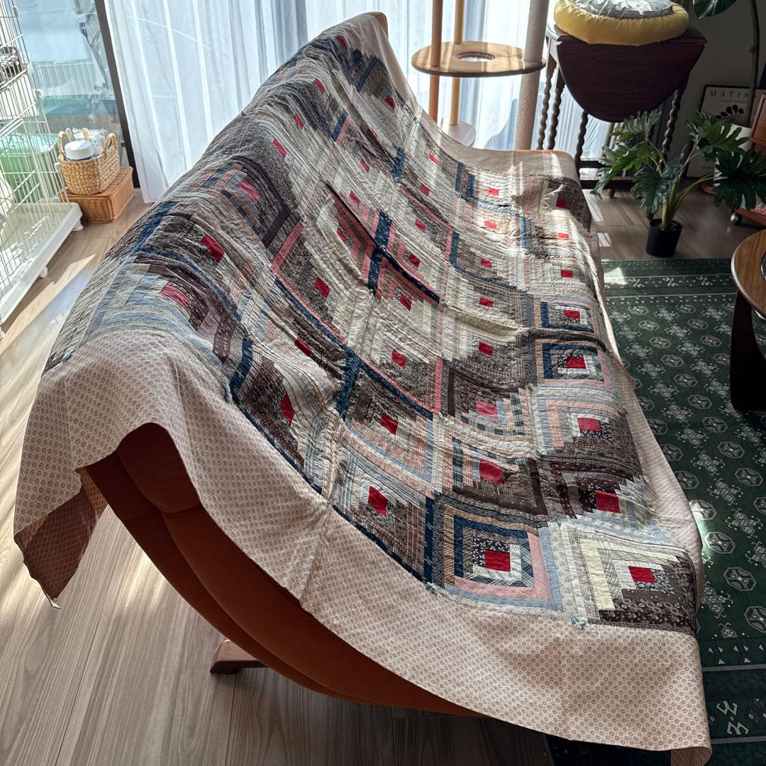 アンティークキルト ログキャビン ♢デッドストック♢