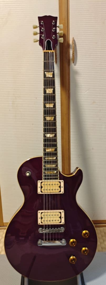 レスポールスタイル オリジナル エレキギター パープル