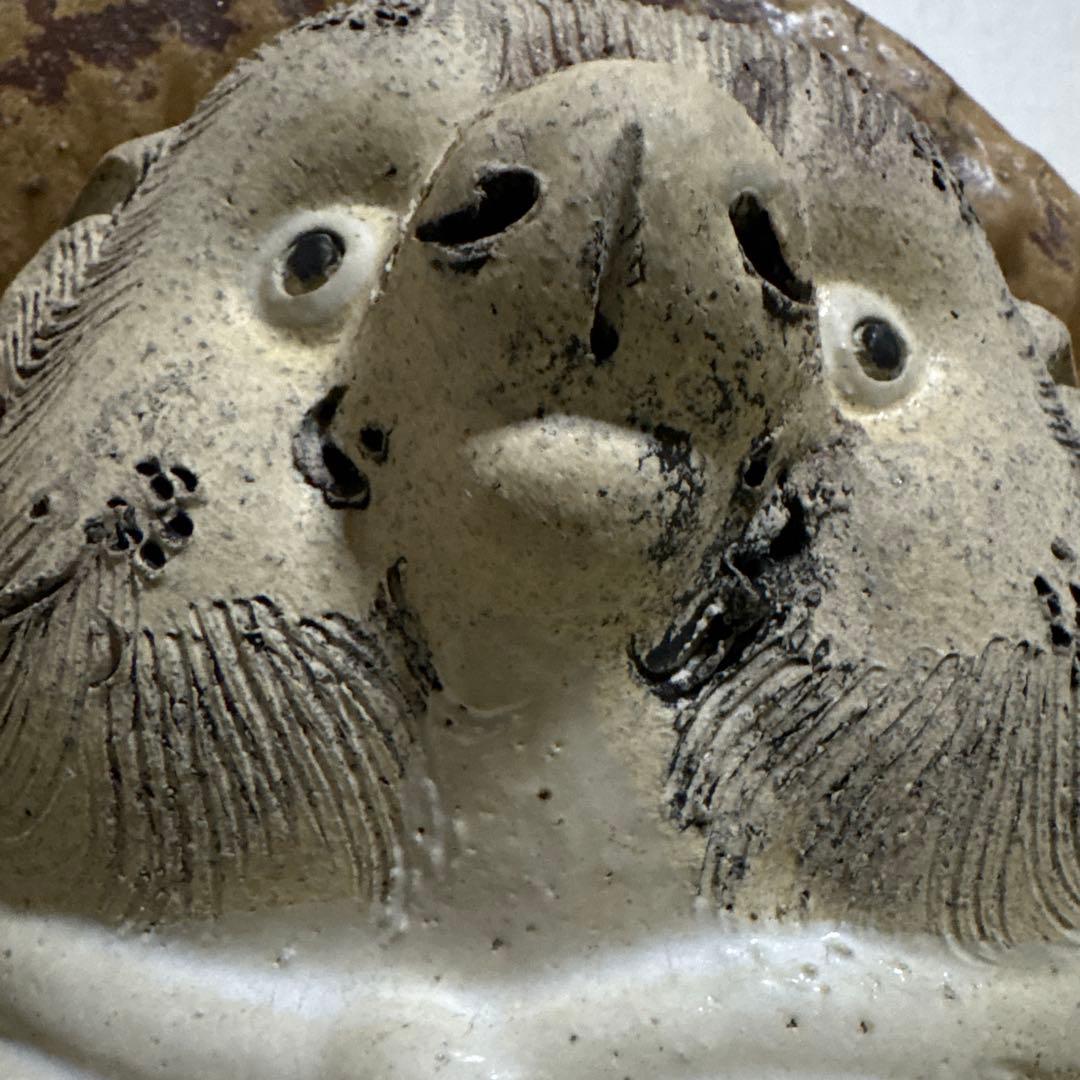 信楽焼　白　たぬき　狸　焼き物　ホワイト　2代　38cm 陶芸　工芸品　置物