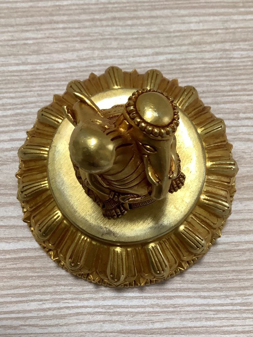 《 チベット密教　新品　1点物 》 オリジナル　鍍金　歓喜天　ガネーシャ　②