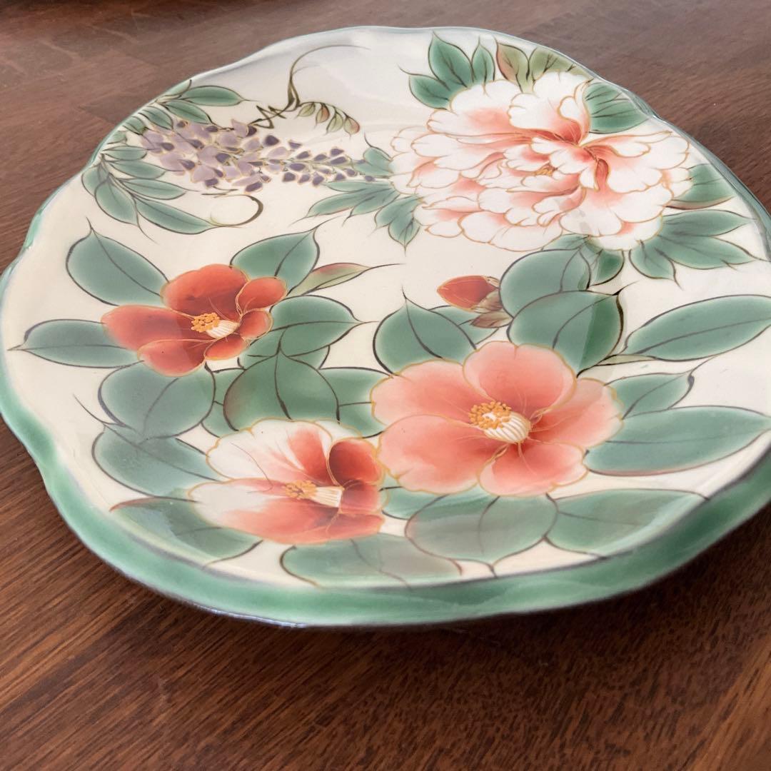 （チャッピーです）　陶あん　色絵付け　椿柄