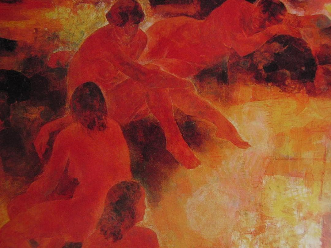 福島隆壽、【瀬戸内’04】、希少な額装用画集より、新品額装付、状態良好