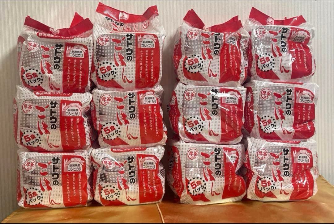 サトウのごはん　新潟県産コシヒカリ　200g×5食パック×12袋（60食分）