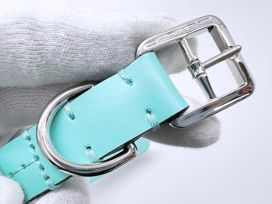 未使用保管　ティファニー　ティファニーブルー　ロゴ　ペットカラー　首輪　M