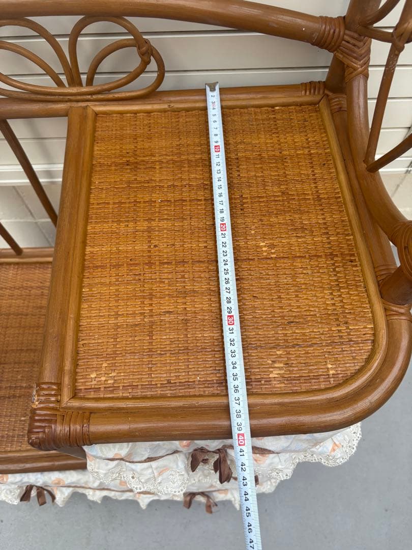 籠製　ラタン　チェスト　ハンガーラック