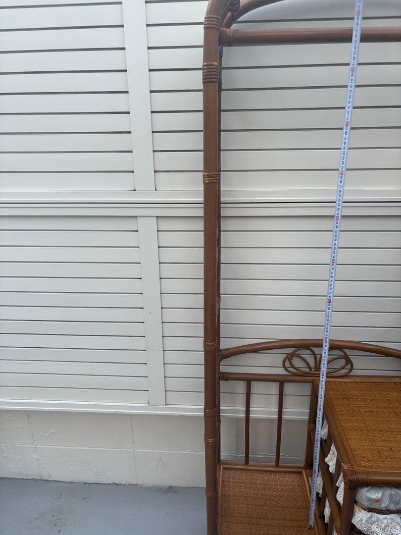 籠製　ラタン　チェスト　ハンガーラック