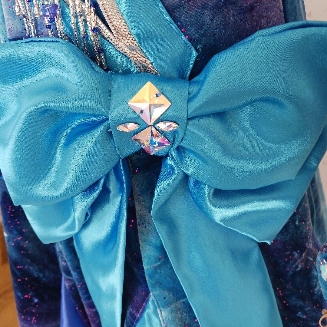 社交ダンス用ラテンドレス 青紫 グラデーション