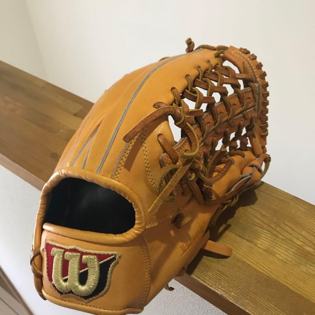 Wilson 外野手用 6本指対応 硬式グローブ オレンジ