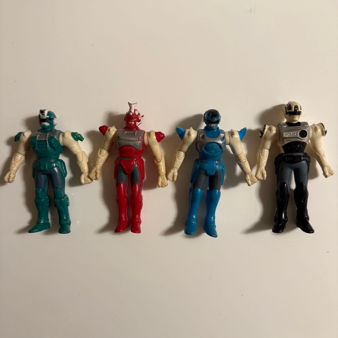 【当時品】電脳警察サイバーコップ ソフビ 4体セット