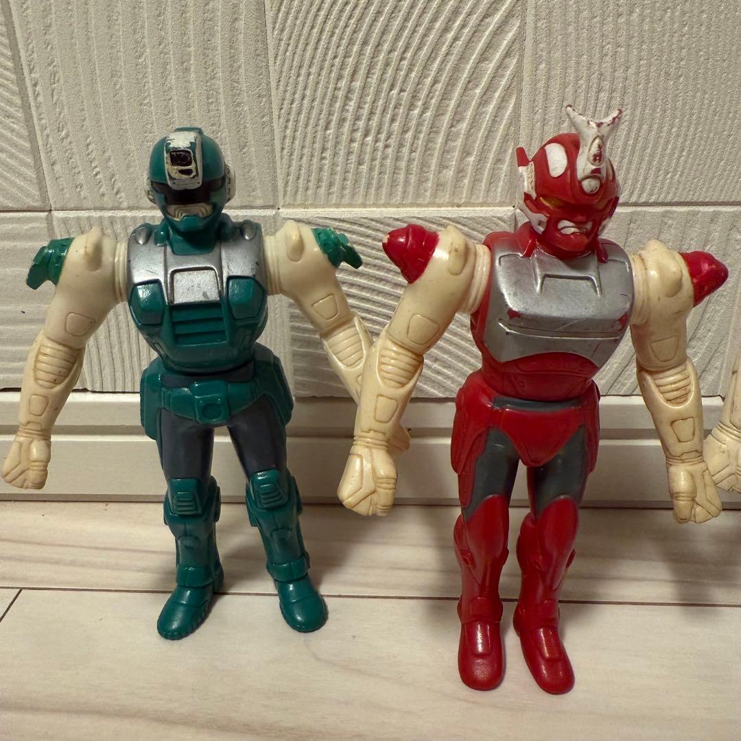 【当時品】電脳警察サイバーコップ ソフビ 4体セット