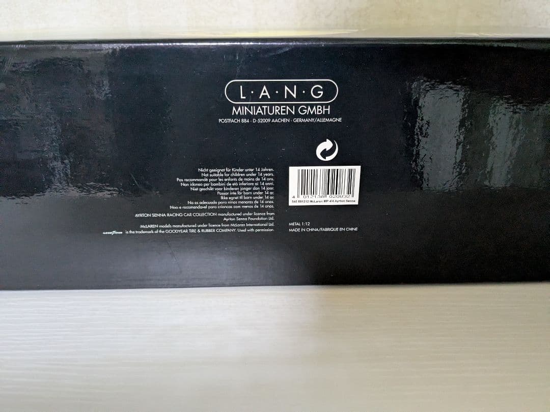 F1 MINICHAMPS 1/12 マクラーレンMP4/4 アイルトン・セナ