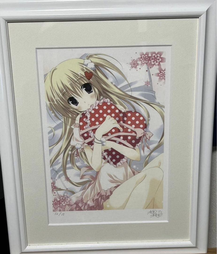 梱枝りこ　原画　版画　オリジナル　シリアル付き　ガールズトーク　限定品