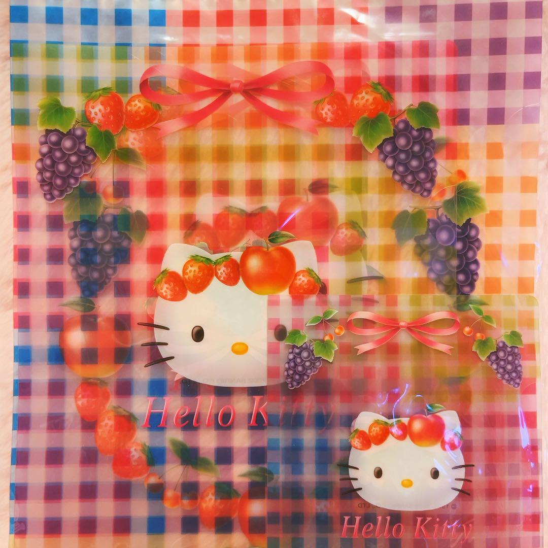 希少レア　ハローキティ　フルーツ　クリアファイル　2002 平成レトロ　サンリオ