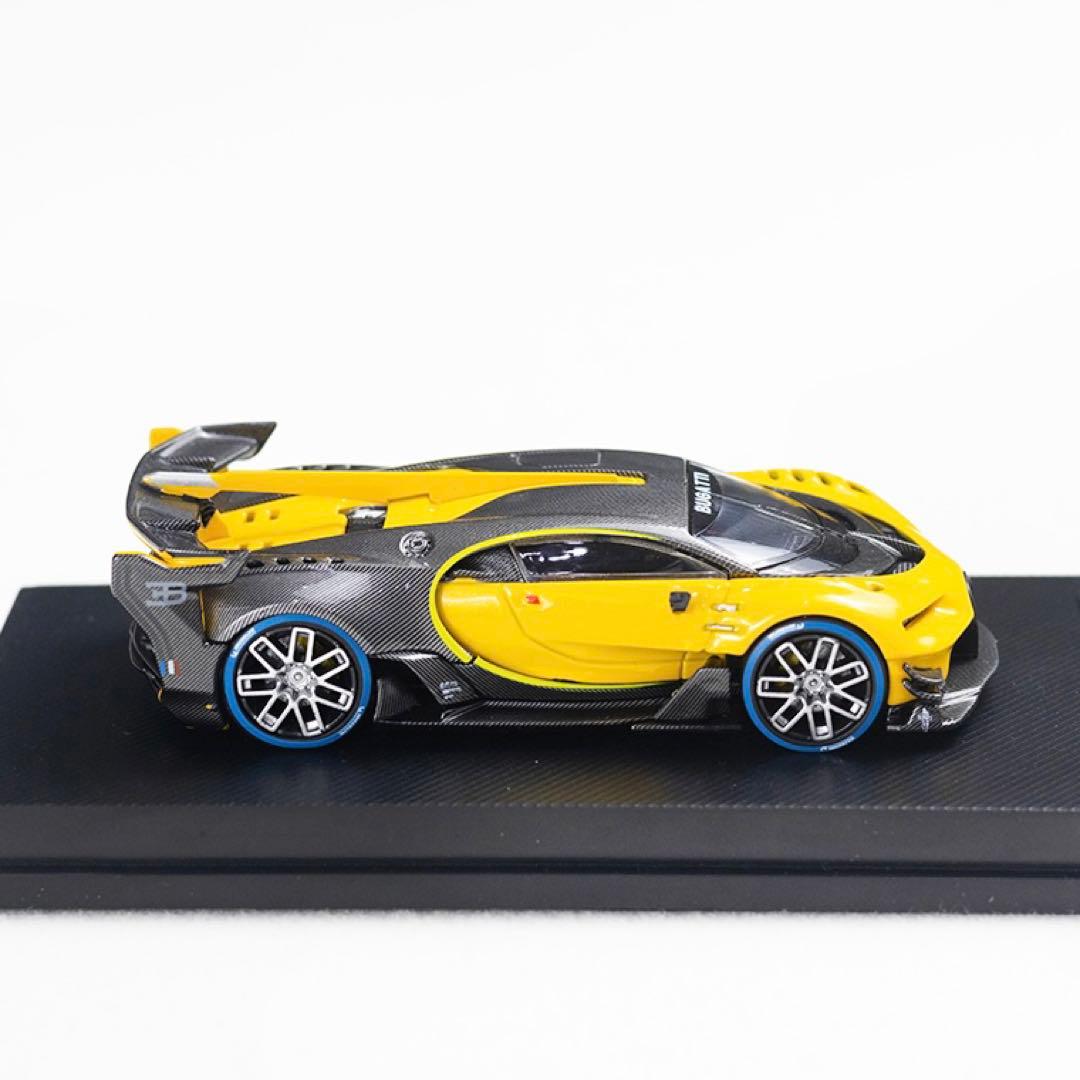 MJ モデル 1/64 ブガッティ ビジョン GT 黄色
