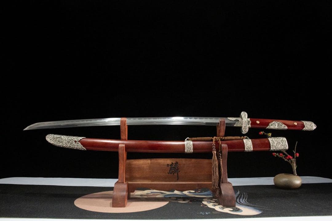 丁白桜戦刀 模造刀 居合刀 武士道 武具 漢剣 唐刀 龍泉剣 手鍛造打