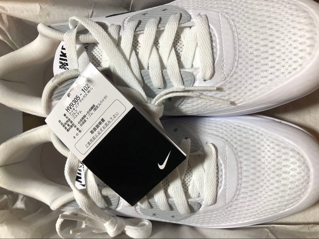 新品 27.5cm ナイキ エアマックス 90 G ゴルフシューズ 黒タグ 白