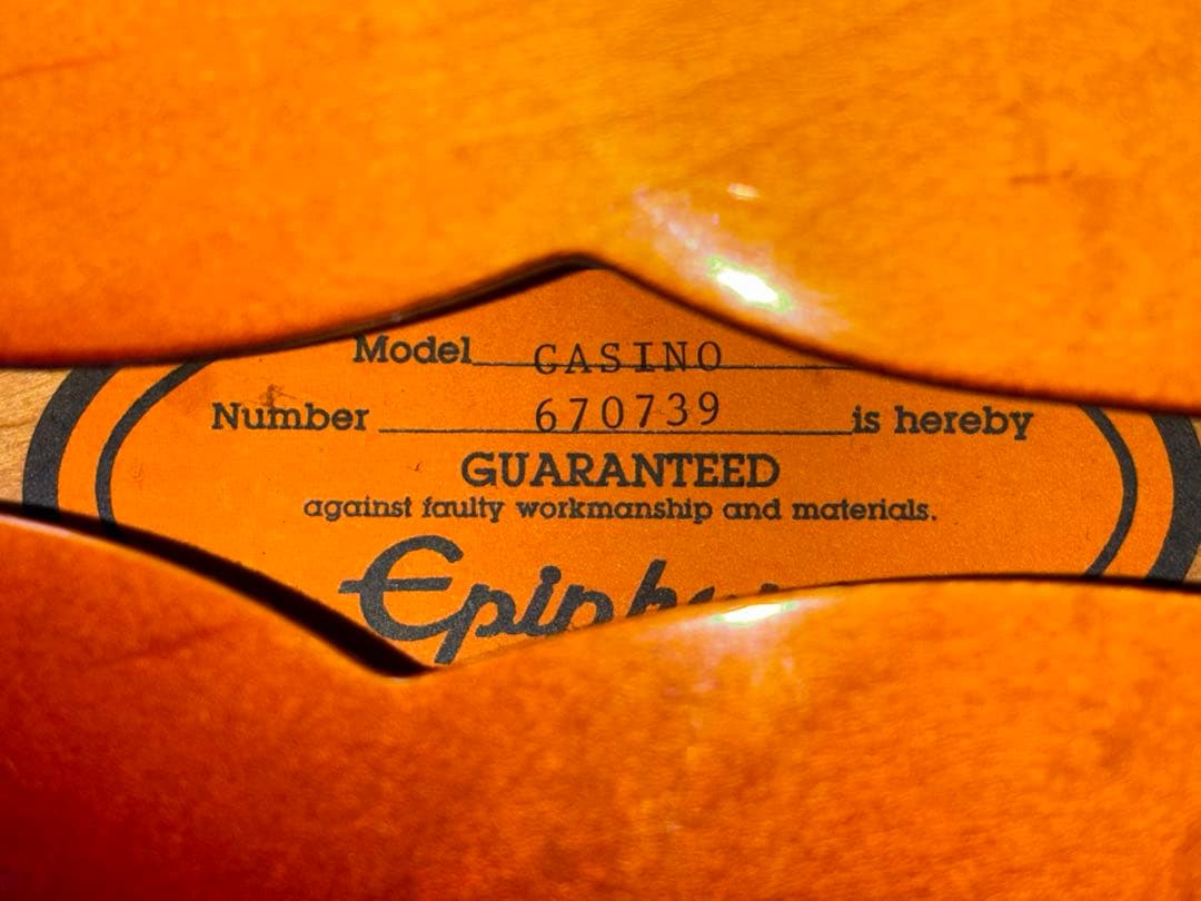 【値下げしました】Epiphone Casino 日本製
