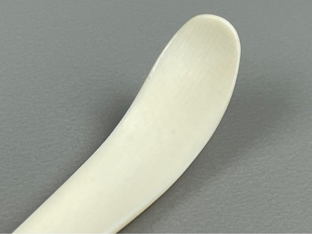 マンモス牙材茶杓 高級素材 白材 茶道具 煎茶 直径約18cm 重さ約4.6g