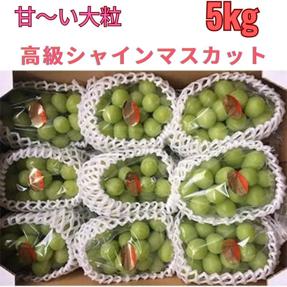 【岡山県産】 5kg 甘い高級シャインマスカット! 大粒 7〜10房