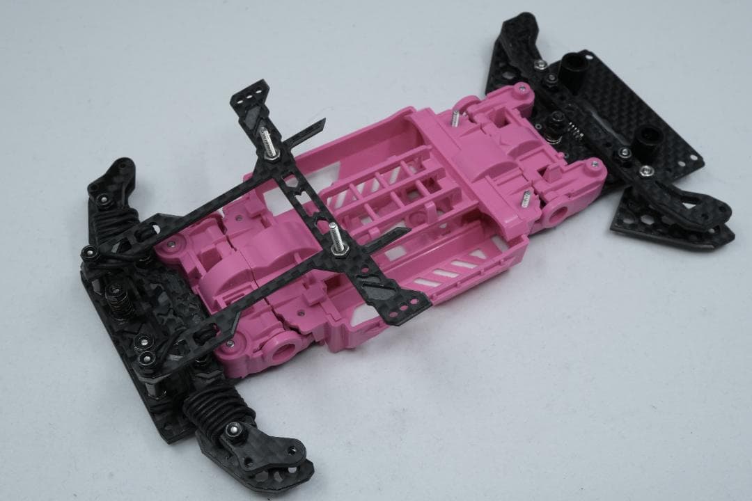 ミニ四駆　CNC精密加工　MSフレキ＋ATアンカーバンパーセット ピンク