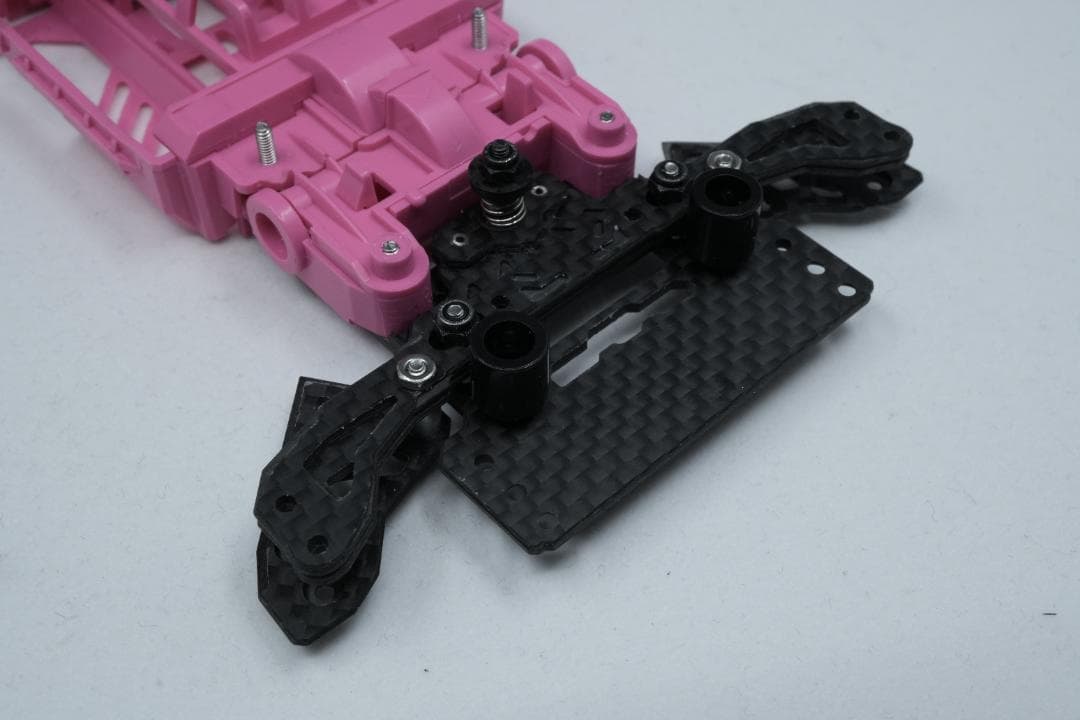 ミニ四駆　CNC精密加工　MSフレキ＋ATアンカーバンパーセット ピンク