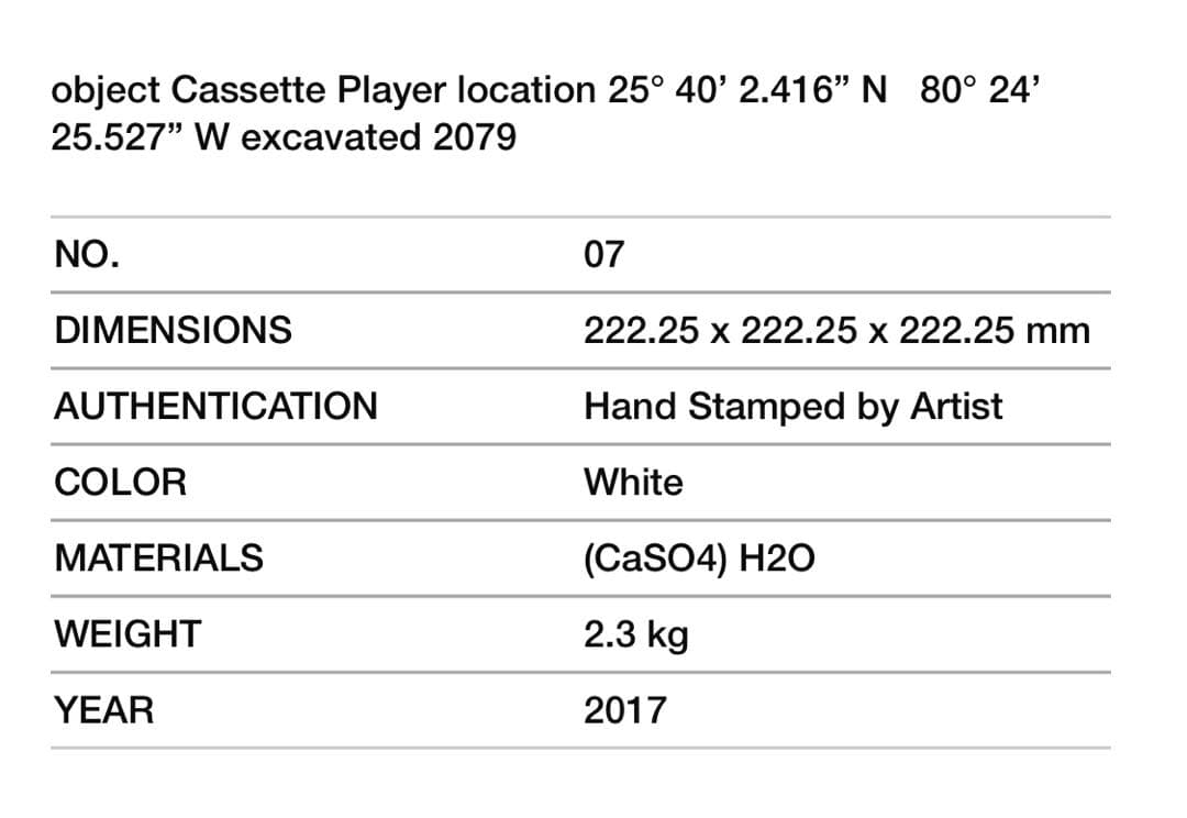 Daniele Arsham Future Relic 07 ダニエルアーシャム