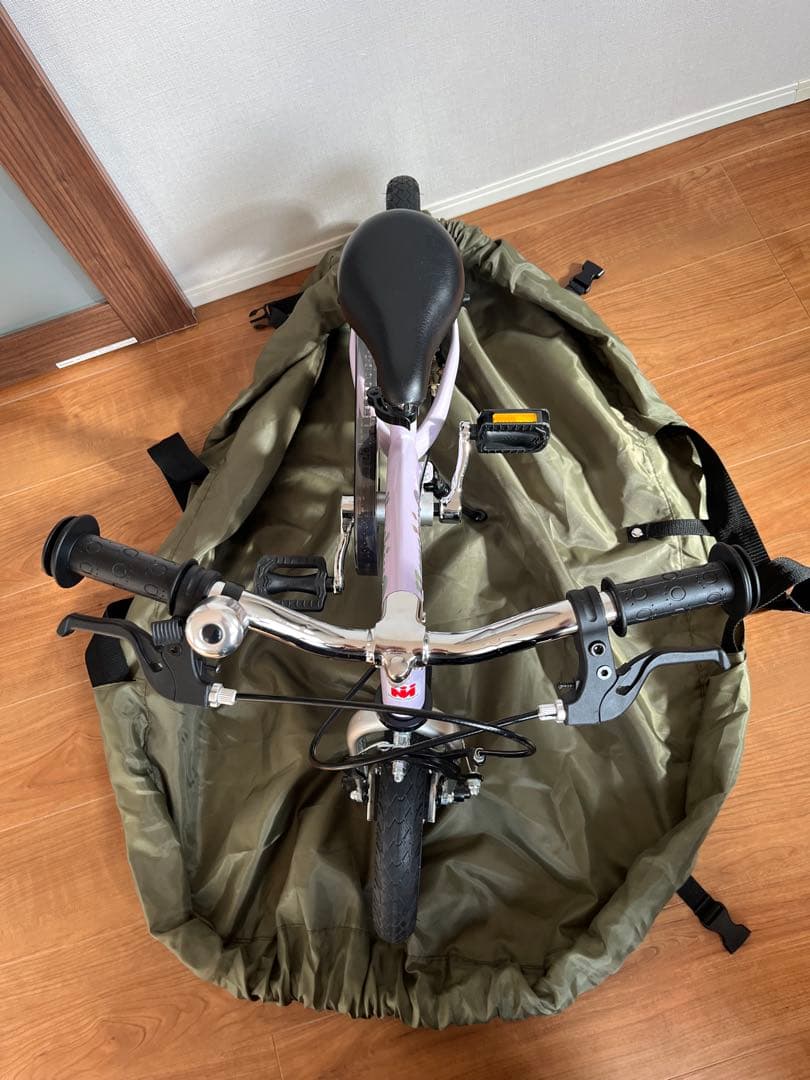 へんしんバイク2 パープル 12インチ おでかけバッグ＋メット付／品川区手渡し