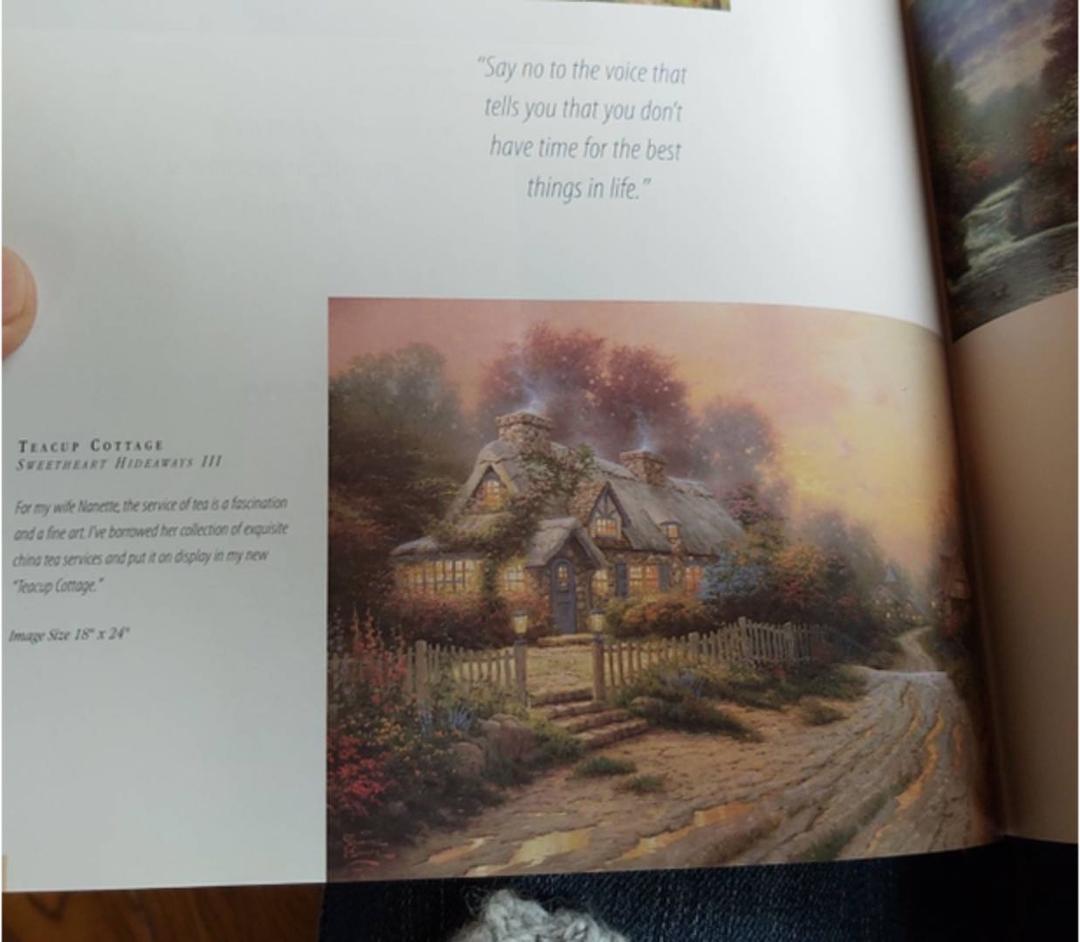 トーマス キンケード 絵画 TEACUP COTTAGE 保証書付き 1996年