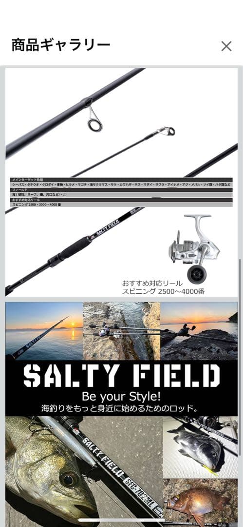 Salty Field SFS 965M MB シーバスロッド　新品