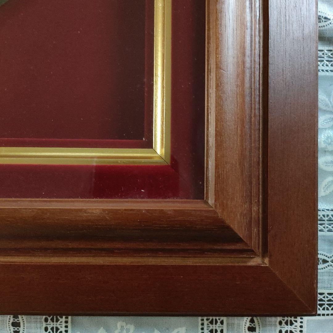 北村西望(文化勲章受章)　ブロンズ『喜ぶ少女』マホガニー材額装　共シール＆共箱付