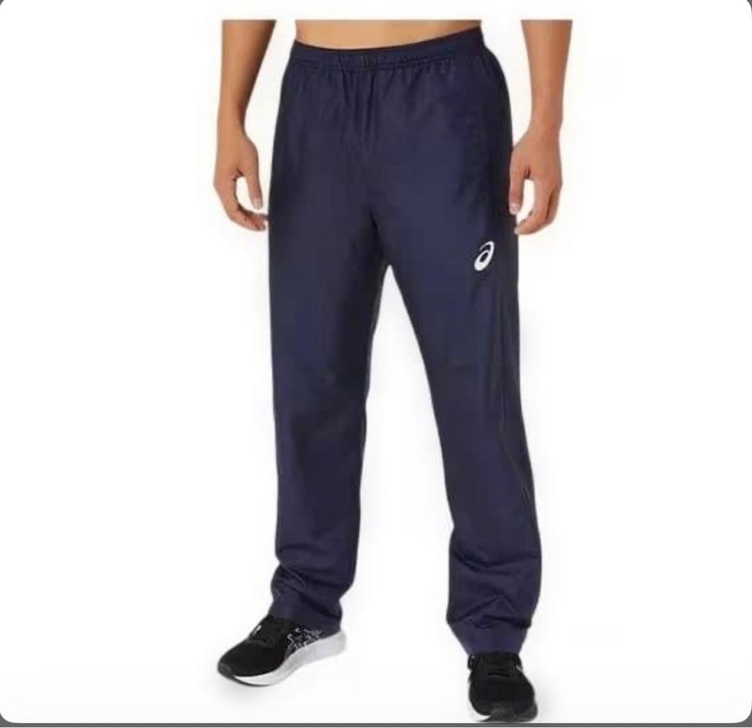 早い者勝ち特価！ASICS ウインドブレーカージャケットとパンツのセット　白紺