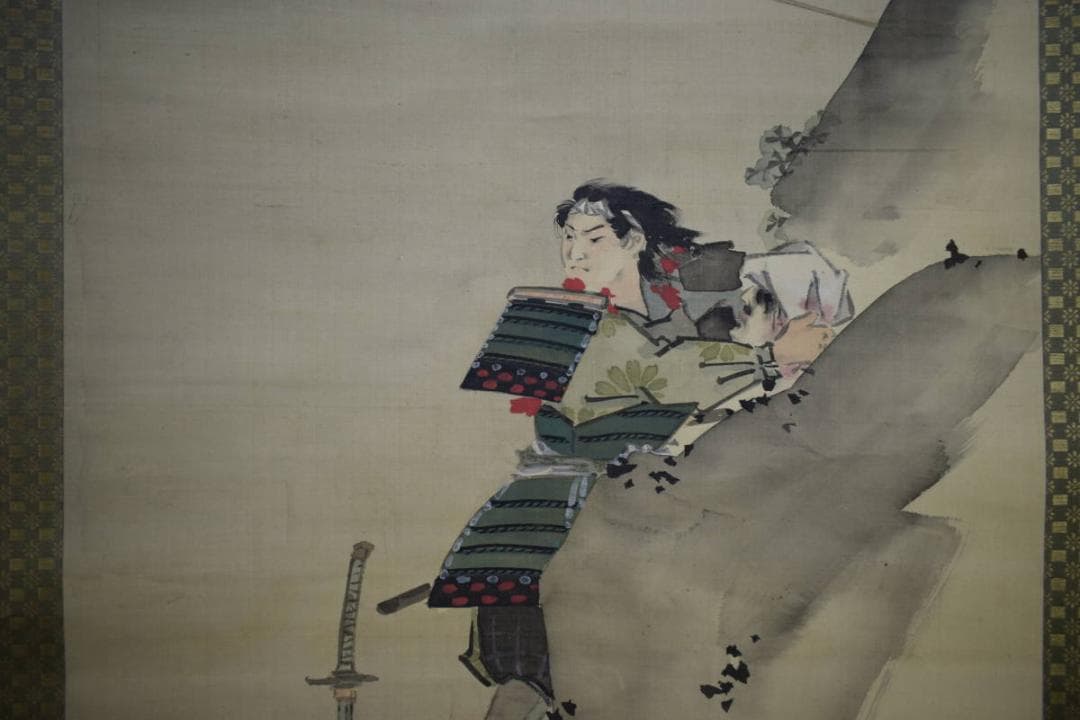 模写/菊池容斎/武者絵/布袋屋掛軸HG-15