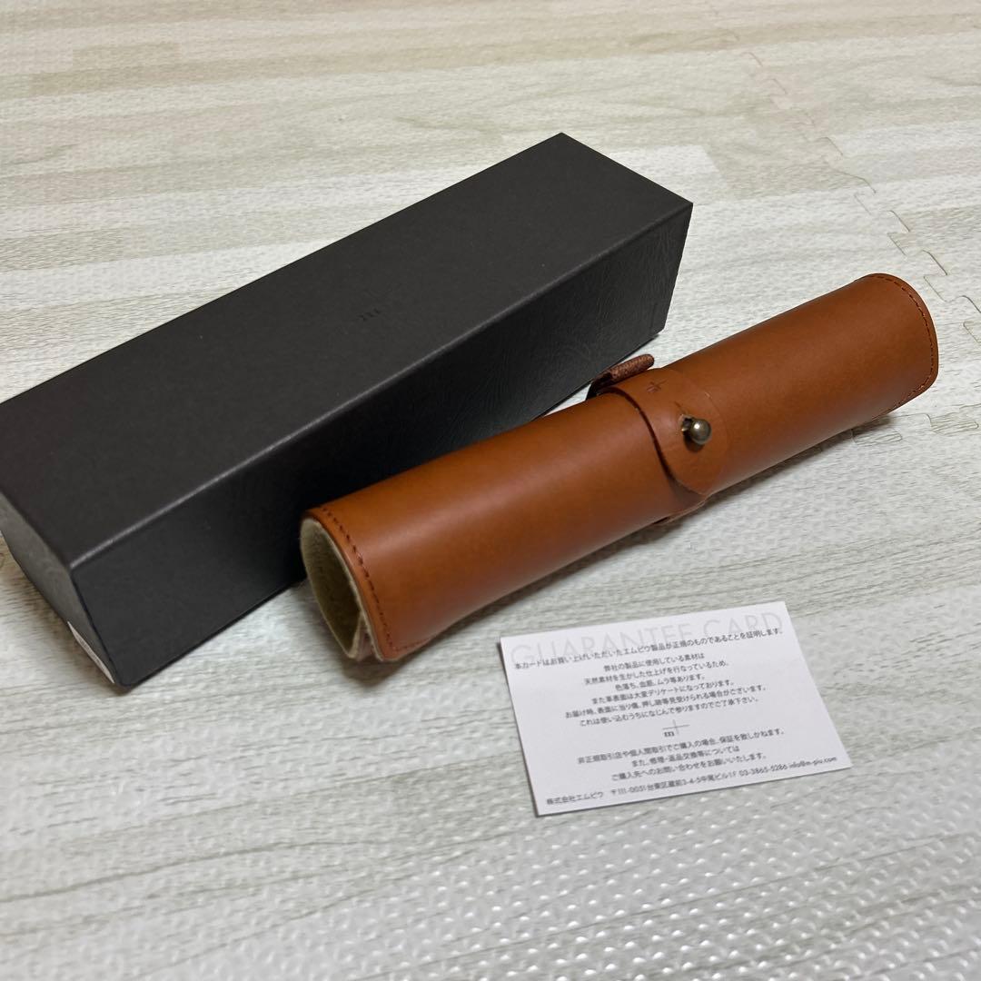 エムピウ　ロトロ　コニャック　イタリア製レザーロールペンケース ブラウン