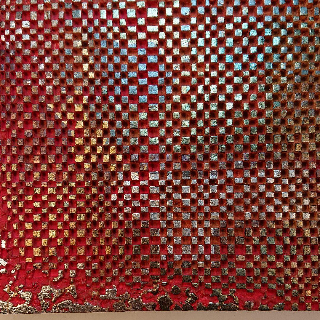 日本画/堤進の小品です。「相転移/そうてんい 時空の織り物#5」S0号